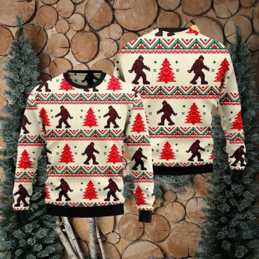 Amazing Monster Bigfoot 3D Ugly Christmas Sweater