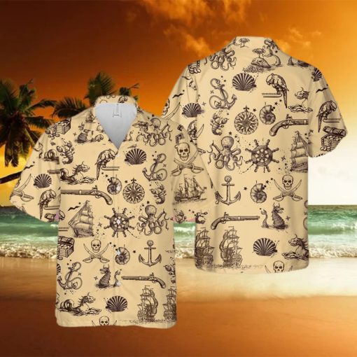 Amazing Pirate Skull Hawaiian Shirt Summer Gift For Men And Women