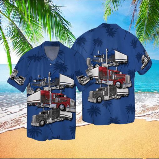 Amazing Truck Navy Pattern Hawaiian Shirts