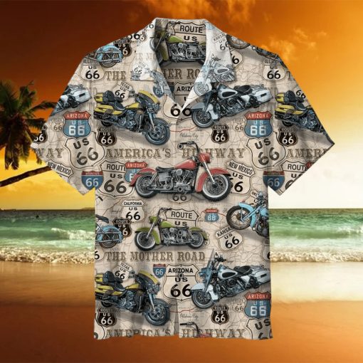 Amazing Vintage Motorcycles On Route Hawaiian Shirt