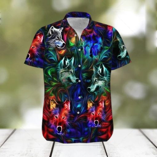 Amazing Wolf Neon Hawaiian Shirt