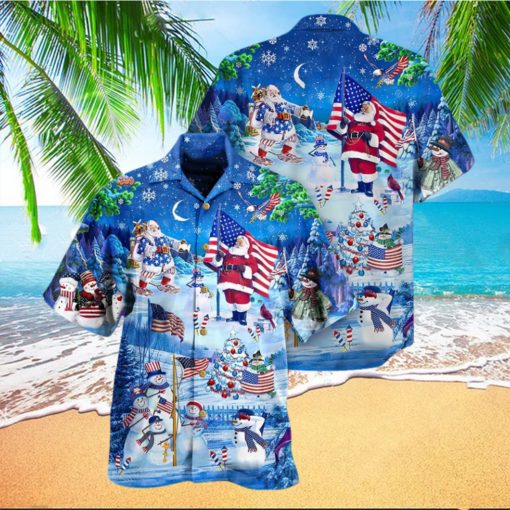 America Merry Xmas Santa Claus Hawaiian Shirt
