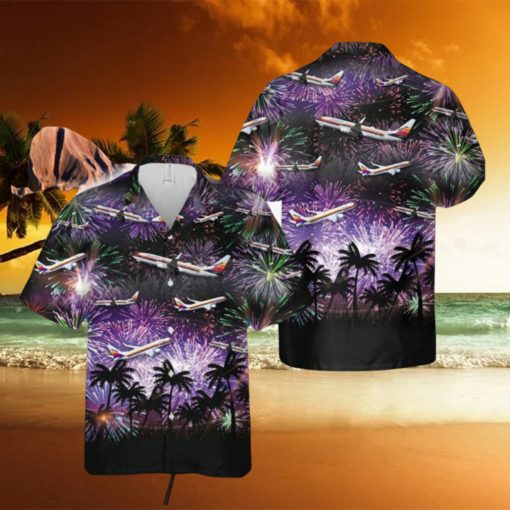 American Airlines Air Cal Heritage 4th Of July Hawaiian Shirt
