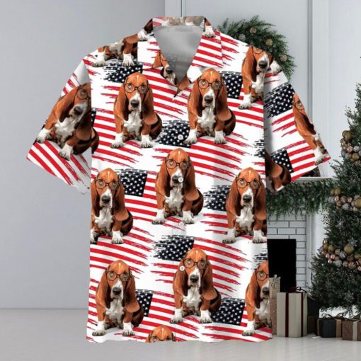American Basset Hound Hawaiian Shirt