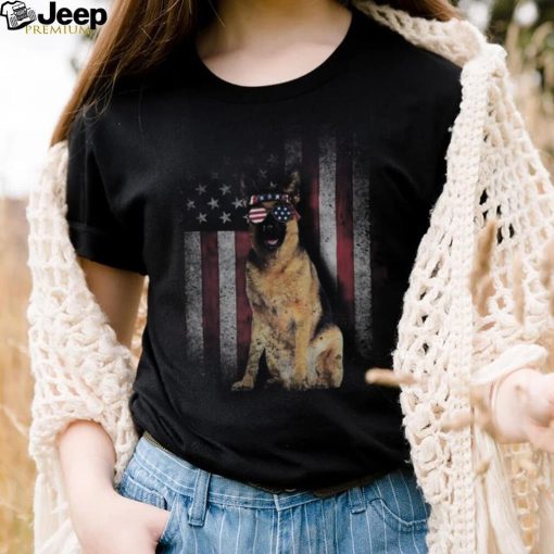 American Flag Best German Shepherd Dad Ever Dog Dad Shirt