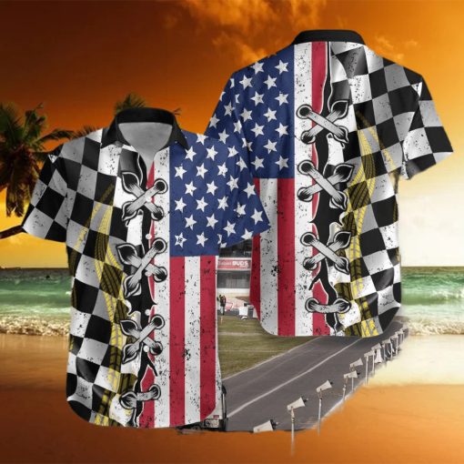 American Flag Dirt Hawaiian Shirt Unisex Adult