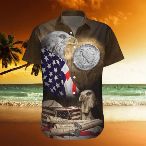 American Flag Eagle We The People Hawaiian Aloha Shirt