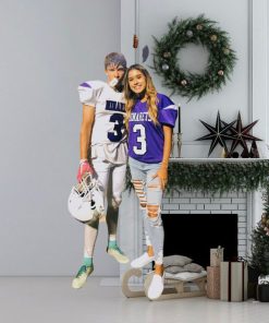 American Football Ornament Personalized Photo Mica Ornament