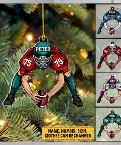 American Football Personalized Christmas Ornament Gift For Football Player Football Lovers