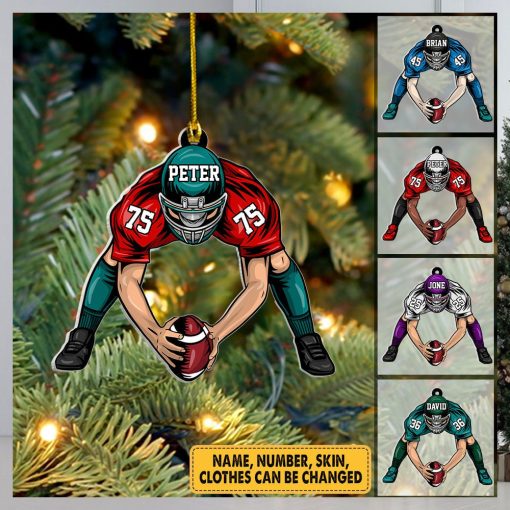 American Football Personalized Christmas Ornament Gift For Football Player Football Lovers