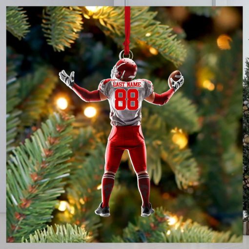 American Football Player Ornament Gift For Football Lovers   Custom Gift For Football Player