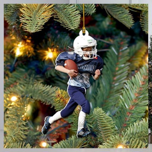 American Football Player Photo Personalized Ornament Gift For Football Player Football Lovers