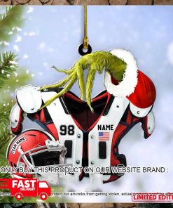 American Football Shoulder Pads Helmet Custom Name Tree Decorations Christmas Ornament