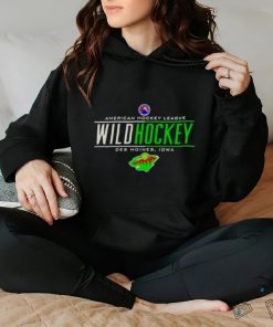 American Hockey League Wild Hockey Des Moines Iowa Minnesota Wild Logo T shirt