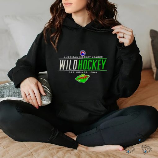 American Hockey League Wild Hockey Des Moines Iowa Minnesota Wild Logo T shirt