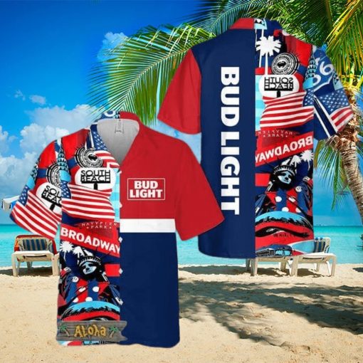 American Independence Day Bud Light Hawaii Shirt For Men And Women Gift Hawaiian Beer