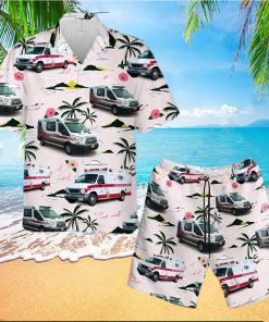 American Medical Response (amr) Hawaiian Shirt And Short For Men And Women