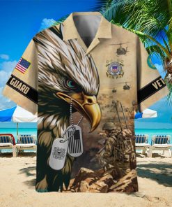 American Pride Authentic US Coast Guard Hawaiian Shirt For Men Veteran