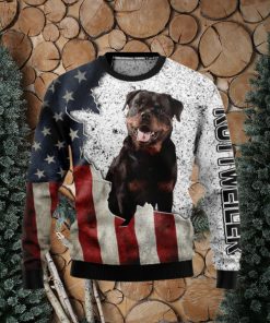 American Rottweiler Christmas Ugly Christmas Sweater 3D Gift Christmas Funny