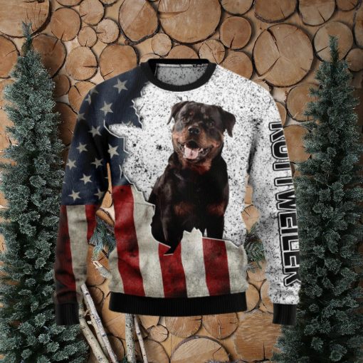 American Rottweiler Christmas Ugly Christmas Sweater 3D Gift Christmas Funny