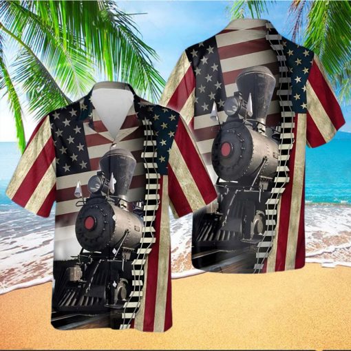 American Type Steam Locomotive Hawaiian Shirt