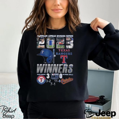 American league division series 2023 Texas rangers winners 3 baltimore orioles 0 shirt