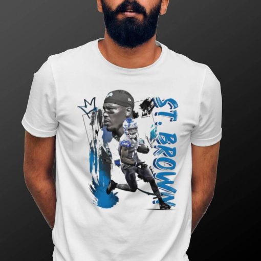 Amon Ra St. Brown number 14 Detroit Lions football player pose gift shirt