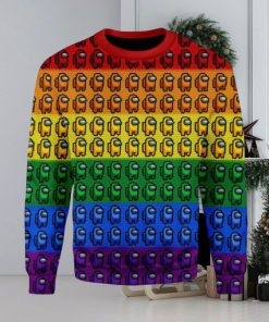 Among Us Gay Pride Ugly Christmas Sweater