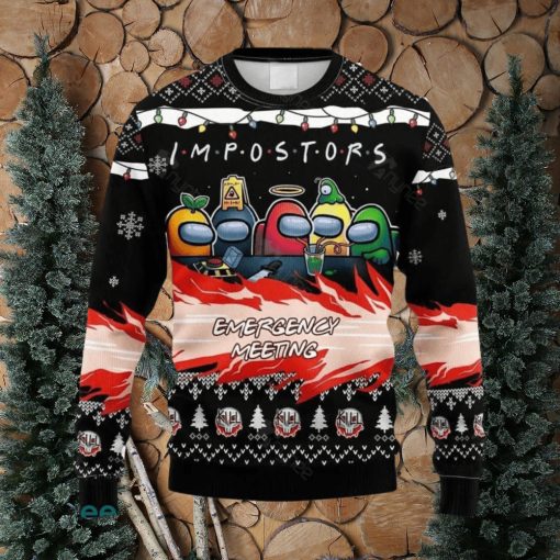 Among Us Imposter Meeting Ugly Christmas Sweater Gift For Men And Women