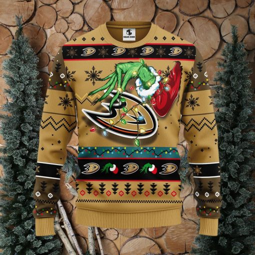 Anaheim Ducks Grinch Christmas Ugly Sweater