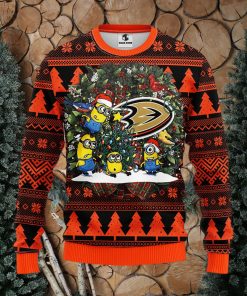 Anaheim Ducks Minion Christmas Ugly Sweater