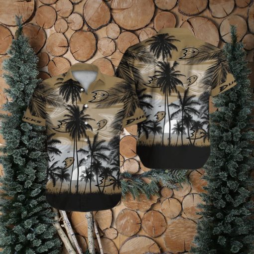 Anaheim Ducks Short Sleeve Button Up Tropical Shirt Hawaiian Shirt