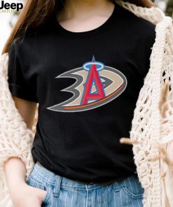 Anaheim Ducks and LA Anaheim Angels logo shirt