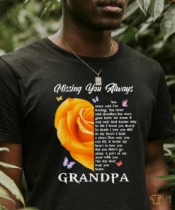 Angel Grandpa Missing you Always Father's Day Hooded Sweatshirt