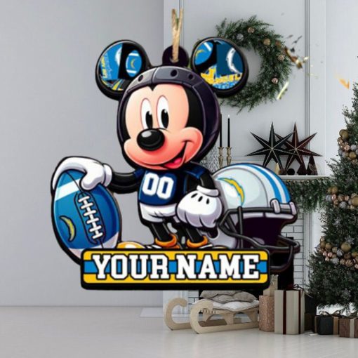 Angeles Chargers NFL Mickey Disney Christmas Ornament