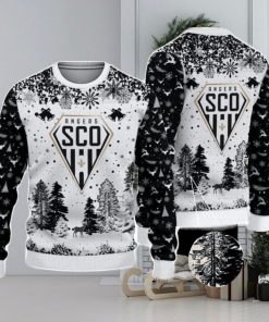 Angers SCO Big Logo Pine Trees Big Fans Gift Christmas Sweater For Men And Women