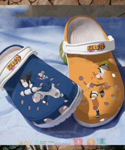 Anime Sasuke And Naruto Crocs Clog Shoes