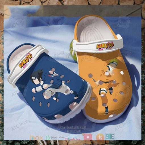 Anime Sasuke And Naruto Crocs Clog Shoes