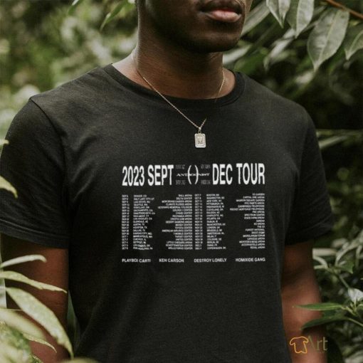 Antagonist Playboi Cart Plots 2023 Merch, Playboi Cart The North American Tour 2023 Shirt