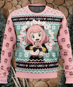 Anya Forger Waku Waku Spy x Family Ugly Christmas Sweater 3D Gift Christmas Funny