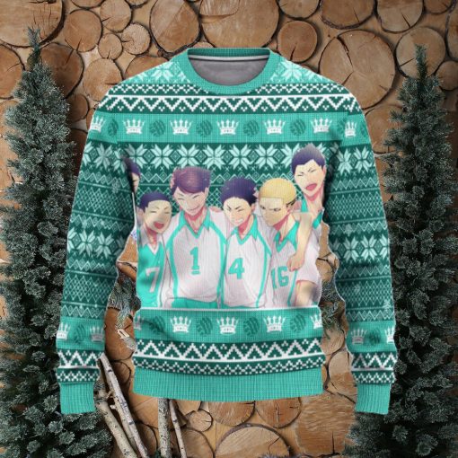 Aoba Johsai High Haikyuu Anime Xmas Women Mens Ugly Christmas Sweater