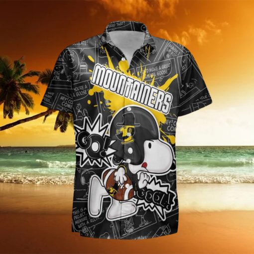 Appalachian State Mountaineers Snoopy Peanut Team Playing Football Hawaiian Shirt