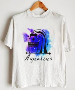 Aquarius Zodiac Watercolor Logo 2023 T Shirt