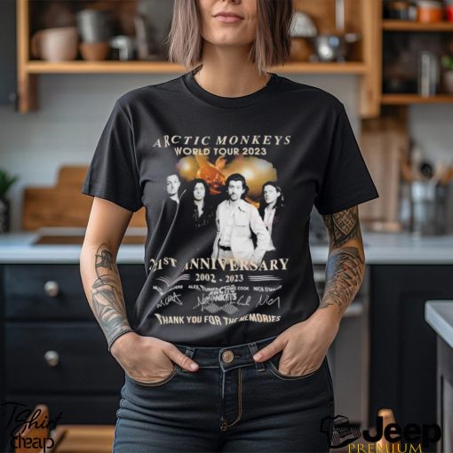 Arctic Monkeys World Tour 2023 21st Anniversary 2002 – 2023 Thank You For The Memories T Shirt