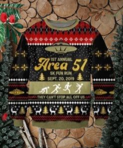 Area 51 3D Knitting Pattern Print Ugly Christmas Sweater Perfect Holiday Gift