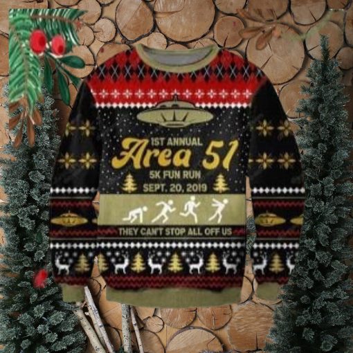 Area 51 3D Knitting Pattern Print Ugly Christmas Sweater Perfect Holiday Gift