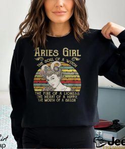 Aries Girl The Soul Of A Witch – Zodiac Pride Vintage T Shirt