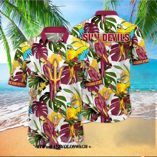 ArizoArizona State Sun Devils NCAA Flower Unisex All Over Printed Hawaiian Shirt