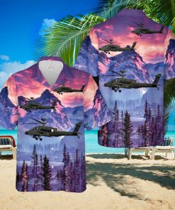 Arizona Army NG 1st Apache Helicopter Attack Battalion 285th Aviation Regiment Boeing AH 64D Apache Longbow Hawaiian Shirt