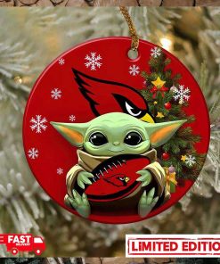 Arizona Cardinals Baby Yoda NFL 2023 Christmas Tree Decorations Ornament